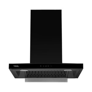 Hindware Venice Chimney, 60 cm kitchen chimney, auto clean chimney, filterless chimney, Hindware kitchen chimney, wall mounted chimney, black glass chimney, motion sensor chimney, touch control chimney, 1200 m3/hr suction chimney, LED light chimney, modern kitchen chimney